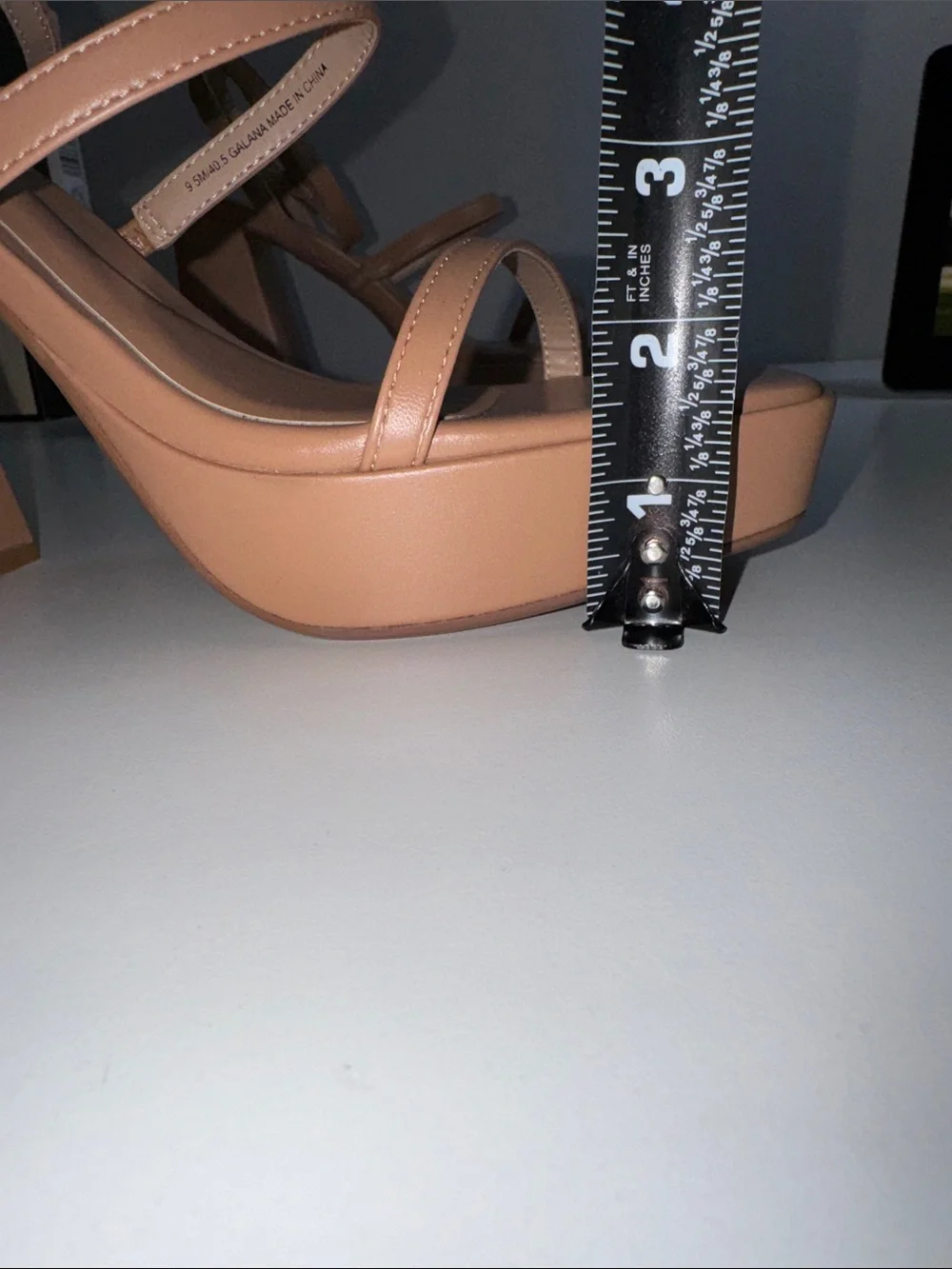 BCBGeneration Galana Nude Platform Block Heel Strappy Sandals Women’s 9.5M NIB